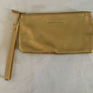Tiffany & Co Gold Leather Pouch/Clutch